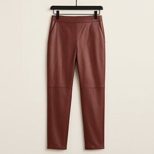 Lulus Burgundy Faux Leather High-Rise Pants – NWT Size Small
